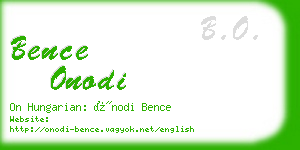 bence onodi business card